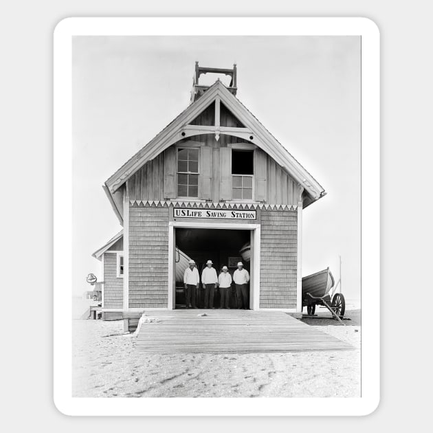 Kitty Hawk Life Saving Station, 1902. Vintage Photo Sticker by historyphoto